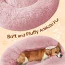 JOLLYVOGUE Dog Beds Large Sized Dog, 36 inches Calming Soft Anti-Anxiety Donut Dogs Bed, Washable Round Fluffy Cushion for Large Pets, Fits up to 80 lbs Pets