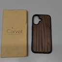 Carveit Magnetic Wooden Case for iPhone 17 Case, Wood Artisan Engraved & Black Soft TPU Shockproof Cover, Compatible with MagSafe Wireless Chargers (The Classic American Flag) Walnut