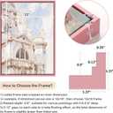 16x20 Frame for Stretched Canvas Art, 2 Pack Complete Canvas Floater Frames with 0.9" Deep for Handmade Paintings Lovely Prints Artwork, Aesthetic Home Accents Living Room Decor (Pink)
