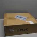 4 Pack Stackable Closet Storage Basket - Stackable Storage Bins, Multifunctional & Foldable Closet Organizer Divided, Wardrobe Cupboard Space-Saving Clothes Storage Hat Organizer, White