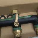 3 Way Garden Hose Splitter,High Flow Outdoor Faucet Splitter,Hose Splitter with Independent Shut Off Valves,Wide Spacing for Hose Timers,Sprinklers,Lawn,Yard and Garden Watering