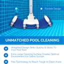 SWIMLINE HYDROTOOLS Manual Vacuum Head Attachment For Inground & Above Ground Pools |Weighted Flexible Swimming Pool Vac Head Rectangle Shape W/ Wheels| Swivel Hose 1-1/4 or 1-1/2| Clean 8150