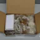 Nitial 12 Pcs Velvet Christmas Ornament Place Card Holders and Name Cards Set for Table Setting 1.57'' Glass Green Cream Tan Brown Table Number Sign Photo Picture Holder for Xmas Holiday Party Decor