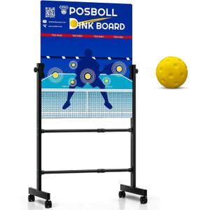 Pickleball Practice Board&Dink Rebounder with Stand Pickleball Wall for Practice Dink Board for Pickle Ball Training Adjustable Pickle Ball Practice Rebounder Pad Portable Dink Guru, Posboll Pickleball Practice Board