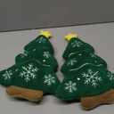 VEILS Christmas Pillow, 2PCS Christmas Tree Shaped Throw Pillows, Stuffed Winter Decor Snowflake Pillow, Plush Christmas Holiday Decorations Cushion for Living Room Couch Bed Party Home Sofa, Green