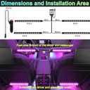 Car Interior Lights, 12V LED Strip Lights with Cigarette Lighter Adapter, Ambient Car Lighting Kit, App & Remote Control Music Sync Color Change Strip Lights for SUVs & Trucks (48LED Beads)