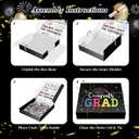 5 x Graduation Pizza Money Box for Cash Gift Money Holder Funny Pizza Gift Boxes for Surprise Holder Graduation Season Grad Party Supplies (Cash Not Include)(Black)