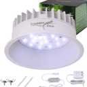 UVB Light for Reptiles, UVA UVB Reptile Light Fixture with Timer LED UVB Bulb for Bearded Dragon Gecko Turtle Chameleon Lizard Snake, Adjustable Brightness UVB Lamp for Reptile Tank Accessories, White