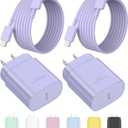 Type C Charger Fast Charging for iPhone 17 16 15,USB C Samsung Chargers Block 25W Super Fast Chargers for Samsung Galaxy S25/S24 S23 S22 S21/iPhone Air/17/17 Plus/17 Pro Max/16 Pro Max/15 Plus(Purple)