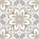 IOHEFY 10PCS Peel and Stick Floor Tiles 12x12 Inch Gray Beige Floral Pattern Self Adhesive Vinyl Flooring Square Planks for Kitchen Bathroom Bedroom Living Room Home Renovation DIY Decor