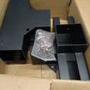SPACEEUP 4x4 Post Base 2 Pcs, Inner Size 3.6"x3.6" Deck Post Base, Heavy Duty Powder-Coated Post Anchor Black Wood Post Brackets for Decking Porch Railing Support