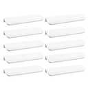 LC LICTOP Curved Edge Pull Handles, 3.7 Inch Edge Finger Tab Handle for Caibnets Drawer Closet Door Wardrobe Cupboard, 5 Inch Hole Spacing, 10 Pcs White Edge Pulls