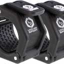 Lock-Jaw Barbell Collars Sport Olympic Barbell Clamps 2 Pcs Heavy Duty Bar Clamps for 2 & 50mm Olympic Bars Secure Weight Bar Clamps for Strength Training & Home Gym Accessories Black