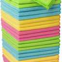 MR.SIGA Microfiber Cleaning Cloth, Pack of 24, Size:12.6" x 12.6" (Yellow/Green/Pink/Blue)