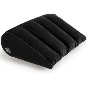 USHMA Inflatable Wedge Pillow for Traveling, Portable Blow up Travel Wedge Pillow for Sleeping in Bed, Fast Inflation & Deflation Inflatable Bed, Ideal for Home, Travel, and Outdoor (20*14*7", Black)
