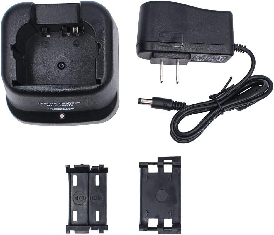 BC-144N Charger Compatible for IC-A6 IC-A24 IC-F3GT IC-F30GT IC-F4GT IC-F40GT IC-F11 IC-F21 IC-V8 IC-V82 IC-U82 Radio BP-209N BP-210N BP-222N