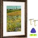 12x16 Picture Frame, Ornate Embossing Frame with Paper Mat and Plexiglass, Fit for 12x16 without Mat or 8x12 with Mat, Wall Mounting Display for Art Prints, Bronze and Antique Gold, 1 Pack