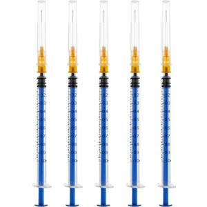 1ml Syringes , 1cc Luer Slip Disposable Syringes for Scientific Labs and Industrial Dispensing,Individually Wrapped, 20 Pack