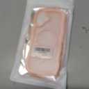 Hualele Magnetic for iPhone 16 Case, Compatible with MagSafe, Military Grade Dropproof Translucent Matte Back Cute Curly Wave Edge Slim Phone Case for iPhone 16, Light Pink