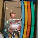 Montessori Car Ramp Toy for Toddlers 1 2 3 Year Old Wooden Dinosaur Race Track with 6 Cars & Parking Garage Kids Play Cars & Race Cars Birthday for 1-3 Boys Girls Baby Motor Skills Toy