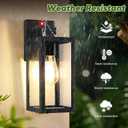 BesLowe Upgraded Motion Sensor Outdoor Wall Light, 13 Dusk to Dawn Porch Light Outdoor Wall Sconce Lantern, 3 Lighting Modes Exterior Lighting Fixture Wall Mount, Outside Light for House, Black
