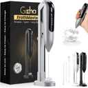 GOCHA | FrothMaster X2 Rechargeable Milk Frother  2-Speed Handheld Foam Maker for Coffee, Lattes, Matcha  USB-C Charging, Stainless Steel Whisk, Stand Included (Silver)