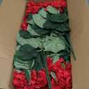 Hananona 6 Pcs Artificial Geranium Flowers for Outdoors Geranium Silk Red Flower Outdoor UV Resistant Garden Plants Faux Flowers for Christmas Home Kitchen Table Centerpieces Decor (6, Red)