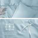 Bedsure Duvet Cover Twin/Twin XL Size - Soft Double Brushed Bedding Set for Kids & Adults, Zipper Closure, 2 Pieces, Includes 1 Duvet Cover (68"x90") & 1 Pillow Sham, NO Comforter, Light Blue