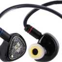 Linsoul TANGZU Wan'er S.G II In Ear Monitor,HiFI Wired Earbuds,10mm Dynamic Driver PET Diaphragm Gaming IEM Earphones with 2Pin Detachable OFC Cable for Audiophile DJ Stage (Clear Black, 4.4mm No Mic)