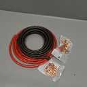 4 Gauge AWG Power/Ground Wire Cable 10 Ft Black+10 Ft Red, High Power Shielded CCA Soft Automotive Welding Battery Wiring Kit,for Car Audio Amp Speaker RV Trailer Marine Solar+ Lugs&Heat Shrink Tubes