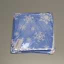 Horaldaily Christmas Tablecloth 7070 Inch Round, White Snow Blue Washable Table Cover for Party Picnic Dinner Decor