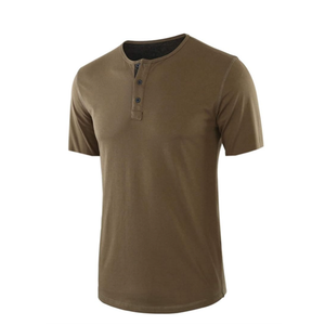 Men Short Sleeve Henley T Shirt Casual Fit with Button Shirt, XXL