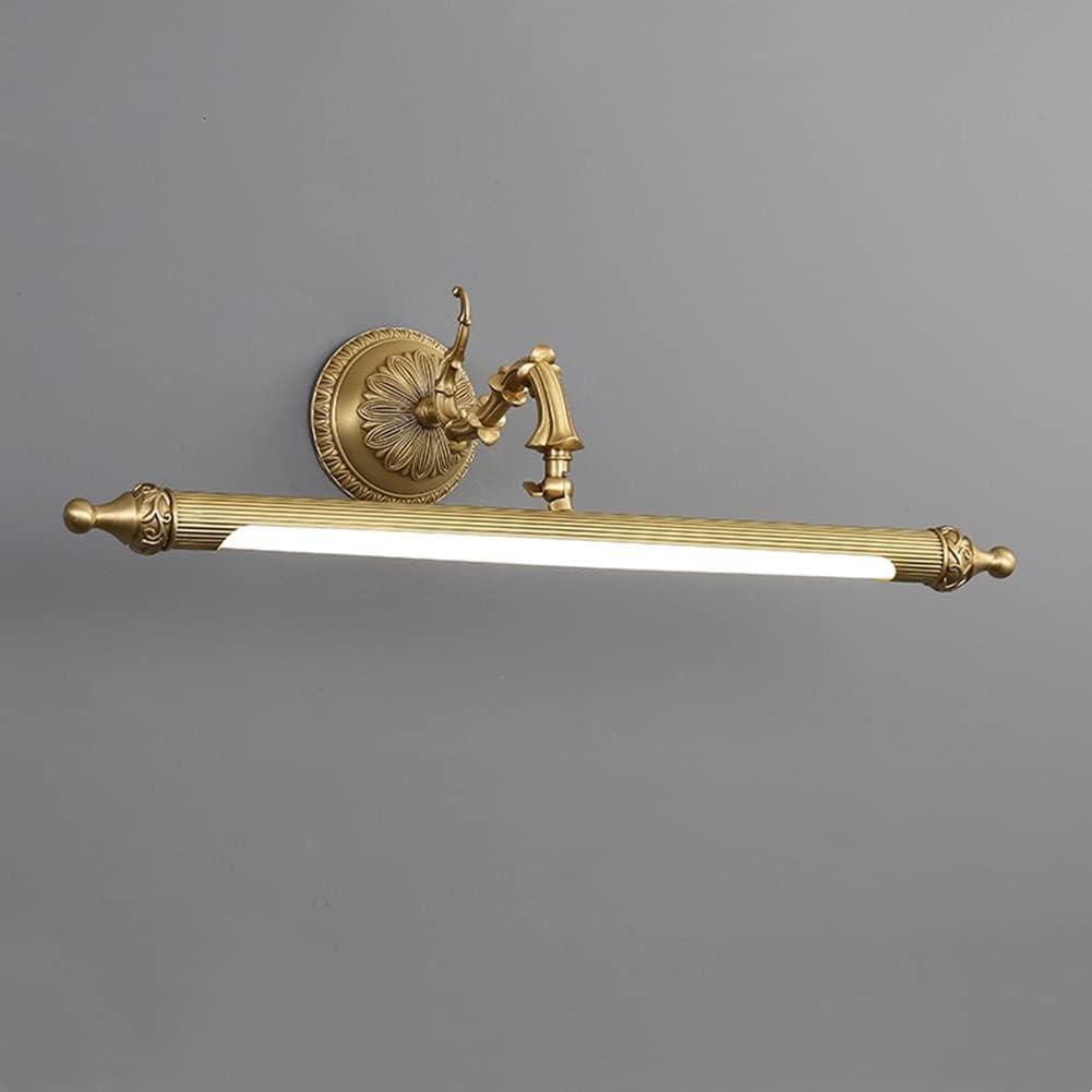 Antique Brass Bathroom Vanity Light Traditional Vanity Lighting LED Bathroom Wall Light Long Strip Vintage Sconce Light Bookshelf Library Lights in Gold - 22" Third Gear Dimming