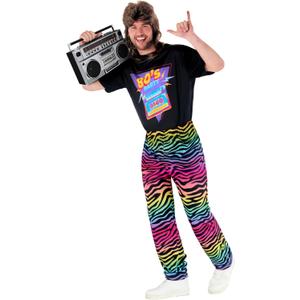Morph Cool 80s Costumes for Men - Retro 80s Outfit, Vintage Mens Costume, Classic Halloween Party Attire (X-Large)