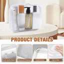 Clear Hard Shell Zipper Case 3 PCS Clear Cosmetic Make up Bag Waterproof Travel Toiletry Bag for Women, Hard Plastic Zipper Pouches Portable Travel Storage Organizer Bins (White, 10"x8"x2")