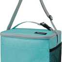 PackIt(R) Freezable Lunch Cooler, Soft Mint, Built with EcoFreeze(R) Technology, Fully Freezable, Collapsible, Reusable, Mesh Side Pocket, Top Handle, Multi-Use Lunch Box, Cooler, Medium