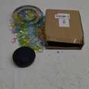 Hanging Solar Lantern Outdoor, 2 Tiers 21 Solar Multicolor Acrylic Beaded Chandelier with Cool White LED S Hooks for Garden Yard Patio Gazebo Outside Decor