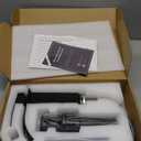 VOTON Black Bathroom Faucets Modern Waterfall Bathroom Sink Faucet Matte Black Single Handle Bathroom Faucet for 1 or 3 Holes with Deck Plate and Pop-Up Drain, Rv Sink Camper Farmhouse Bathroom Faucet (Regular Single Handle - 7.5 inches height)