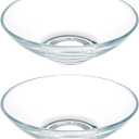 FOYO Clear Glass Bowls - 15oz Cereal, Pasta, Soup & Dessert Bowls - 7 inch Set of 2