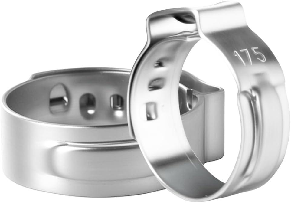 70 Pcs PEX Cinch Clamps, 1/2 (15-17.5mm) Adjustable Worm Gear Pipe, Stainless Steel Rings Pinch Clamps for PEX Tubing Pipe Fitting Connections