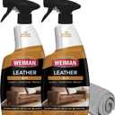 Weiman Leather Cleaner & Conditioner - Cleans, Restores & Protects Leather, UV Protection Prevent Cracking & Fading, For Car Seats, Sofas, Shoes, Bags & All Finished Leather Surfaces, 2 Pack, 22 FL Oz