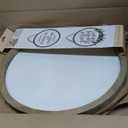 Hampton Art Wood Rustic Framed Rnd 16" White