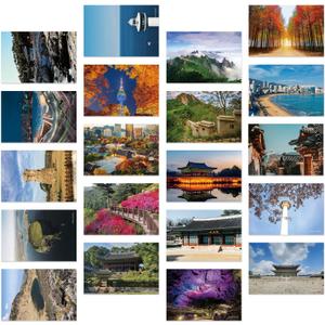 Vintage South Korea Landscape Postcards Pack 20pc/Set Postcards from Around the World Greeting Cards for Business World Travel Postcard for Mailing Decor Gift