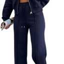 Women's Two Piece Tracksuit, Sets for Women 2025 Sweatsuit 2 Piece Outfits Sweatshirt workout sets for women (Medium, Blue)