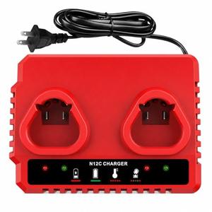 Dual Port 12V Rapid Charger Station for Milwaukee M12 Battery Charger,Compatible with Milwaukee 12V Lithum-ion Series Battery 48-11-2412 48-11-2420 48-11-2411 48-11-2401 48-11-2440 48-11-2460