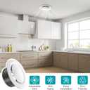 HG Power 4 Inch Soffit Vent, Adjustable Air Vent Cover, ABS Round Ceiling Vent Covers for Living Room, Attic, Bathroom, Kitchen, Ventilation Use, White - Opening Size 3.59"