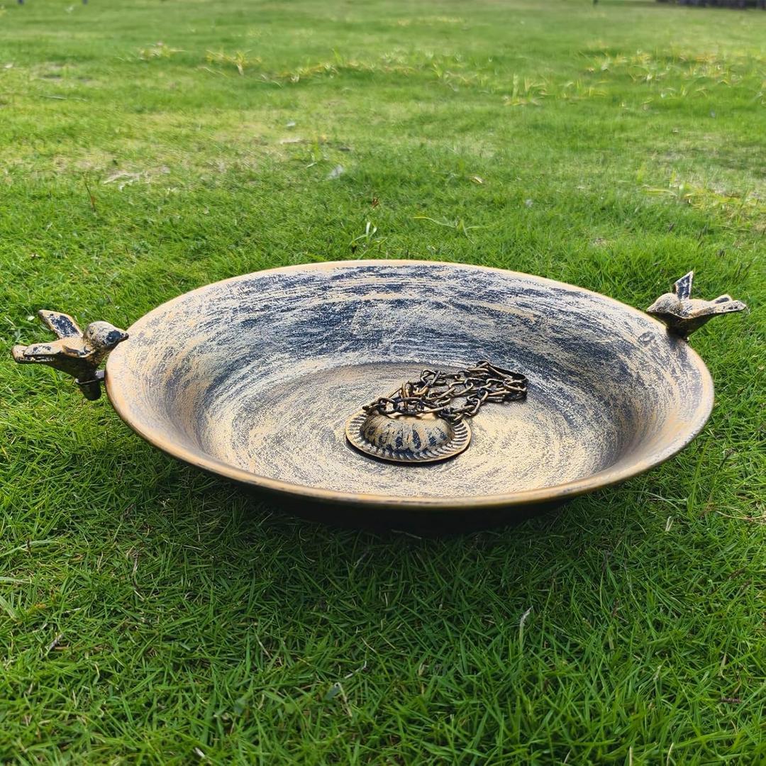 12.8 in Rain Chain Basin, Replacement for Standard Rain Chain Anchors, Outdoor Garden Yard Decor