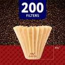 IMPRESA Stagg XF Pour Over Coffee Filter - Brown, 200-Pack & Disposable Pour Over Filters - Flat Bottom Papers for Coffee Maker - Compatible with Fellow Stagg XF