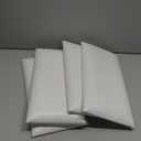 3D Anti-Collision Wall Padding for Kids, White Peel and Stick Headboard Pack of 4 Panels Sized 7.8" x 15.7", Self-Adhesive Panels for Bedroom/Living Room Upholstered Wall