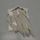 jinchan Linen Tie Top Curtains 36 Inch Length Farmhouse Cafe Curtains Set of 2 for Bedroom Bathroom Rustic Small Windows Light Filtering White Panels with Oat Ties